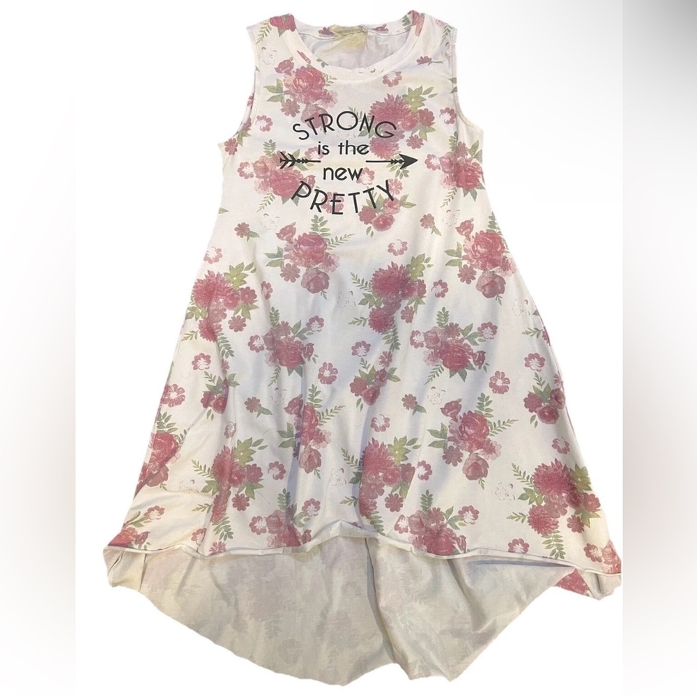 Joyfolie Mia Joy Strong Is The New Pretty Floral Dress HiLo Girl’s Sz 12